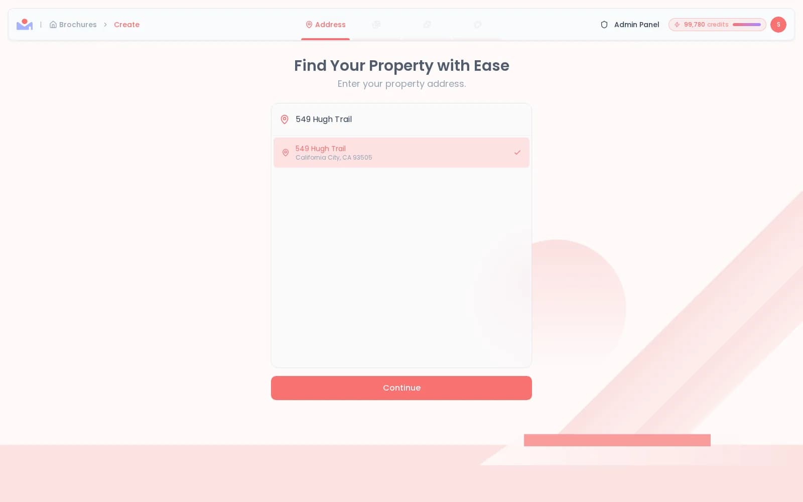 Address autocomplete finding a property in the ResidentialOM create flow